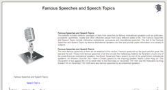 Desktop Screenshot of famous-speeches-and-speech-topics.info